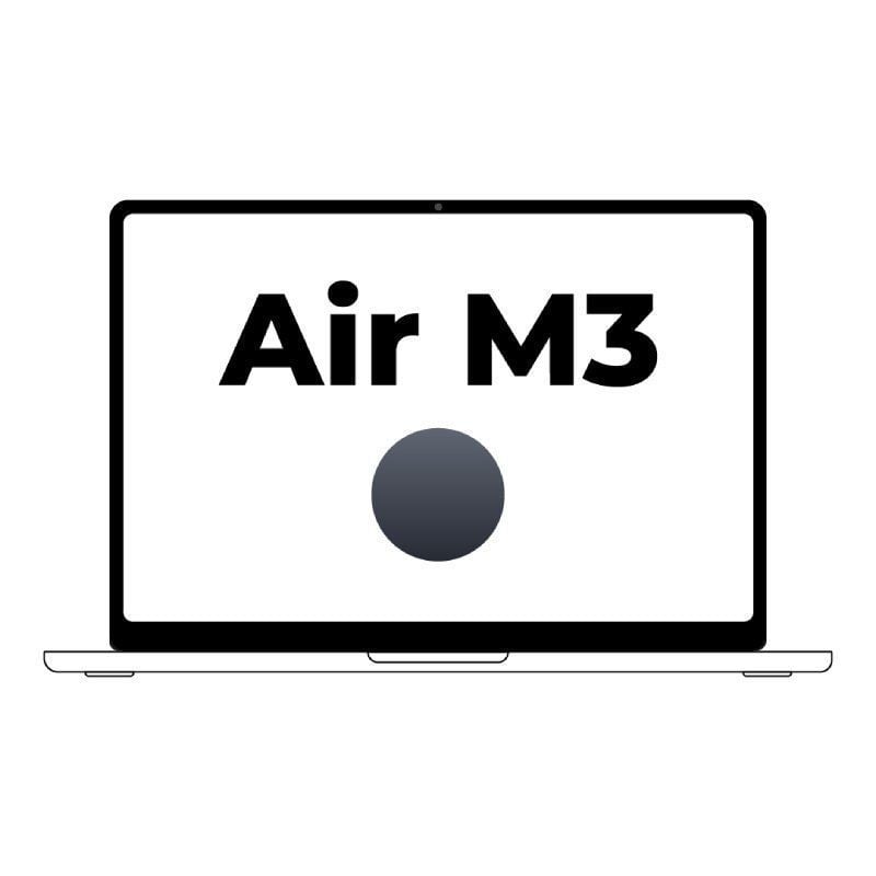Apple macbook air 15,3'/ m3 8-core cpu/ 24gb/ 512gb ssd/ 10-core gpu/ medianoche
