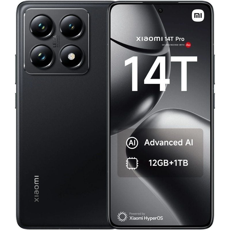 Smartphone xiaomi 14t pro 12gb/ 1tb/ 6.67'/ 5g/ negro titanio