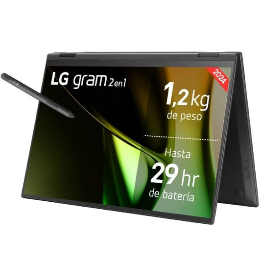 Portátil lg gram 14t90s-g.aa75b intel core ultra 7-155h/ 16gb/ 512gb ssd/ 14' táctil/ win11
